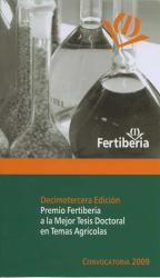 Premi Fertiberia a la Millor Tesis Doctoral en Temes Agrícoles.