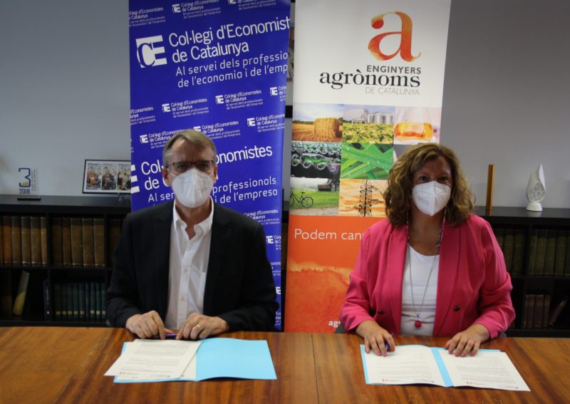 Conveni de col·laboració del Col·legi Enginyers Agrònoms amb el Col·legi d’Economistes de Catalunya