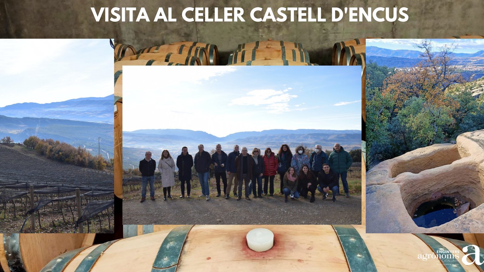 Visita dels companys de Lleida al celler Castell d’Encús
