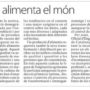 “L’Enginyeria que alimenta el món”. Article de Domènec Vila, delegat de Lleida del COEAC, publicat al Diari Segre