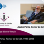 El company Jaume Porta Casanellas al podcast “UdL 30 anys d’excel·lència”