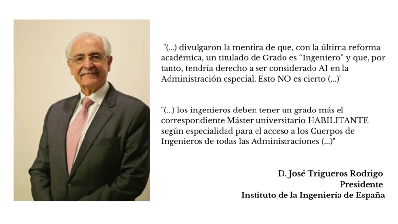 Carta Oberta del President de l’IIE, sobre les diferències entre titulacions Enginyer Tècnic i Enginyer Superior