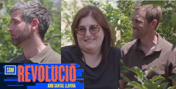 Els companys Víctor Falguera, Paquita Escoi i Joan Lordan al programa Som Revolució de TV3