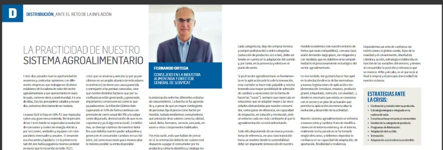 “La practicitat del nostre sistema agroalimentari” article del company Fernando Ortega a la revista Mercados