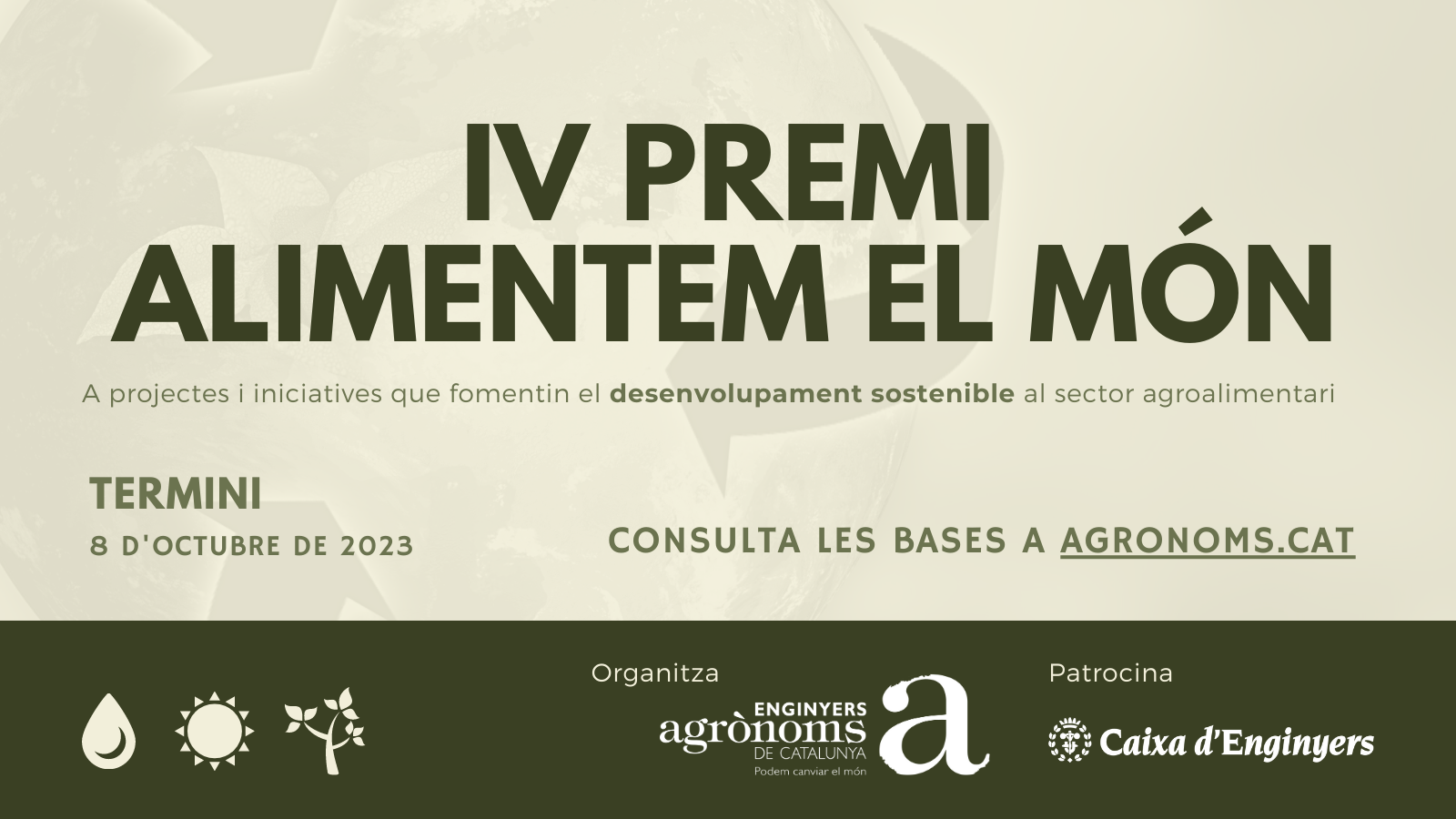 CONVOCATÒRIA: IV Premi Alimentem El Món dels Enginyers Agrònoms de Catalunya