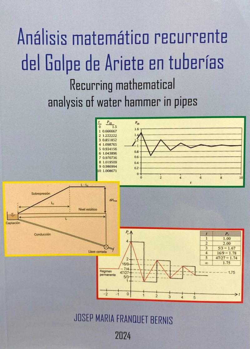 “Análisis matemático recurrente del Golpe de Ariete en tuberías”, nou llibre del company Josep Maria Franquet