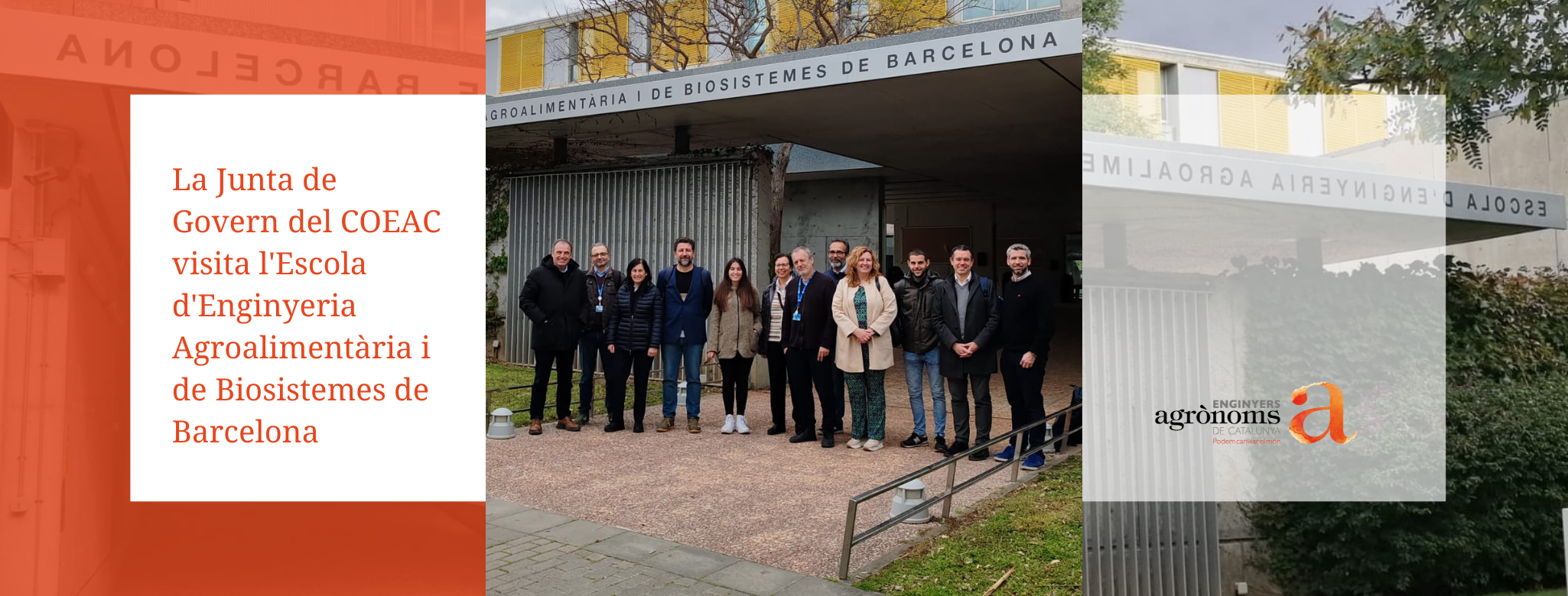 La Junta de Govern del COEAC visita l’Escola d’Enginyeria Agroalimentària i de Biosistemes de Barcelona